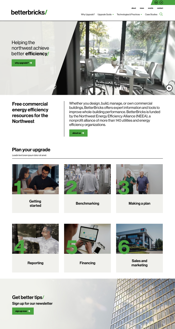 Design elements for Betterbricks.