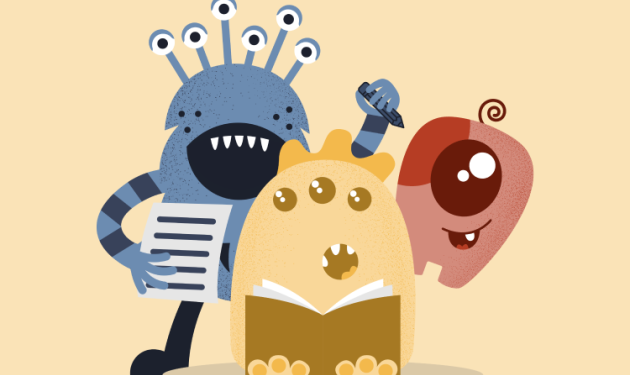Cute, stylized monster illustrations.